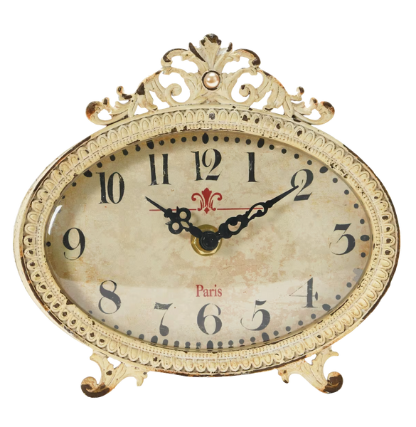 Antique White Shabby Chic Clock