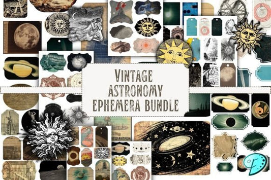 Vintage Astronomy Ephemera Bundle