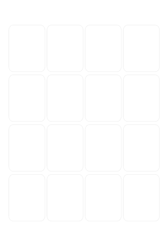 TEMPLATE - Squares Rounded Corners - 0.875X1.125 Collage Sheet