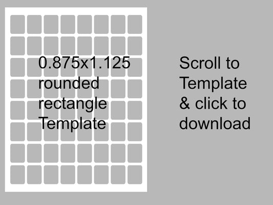 0.875 X 1.125 Rounded Rectangle Template 8x10 (read directions its not visable)