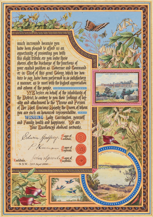 1890 Ephemera Royal Declaration Lord Carrington