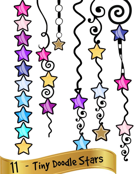 11 Tiny Star Doodles To Create Dangles & Decorate With