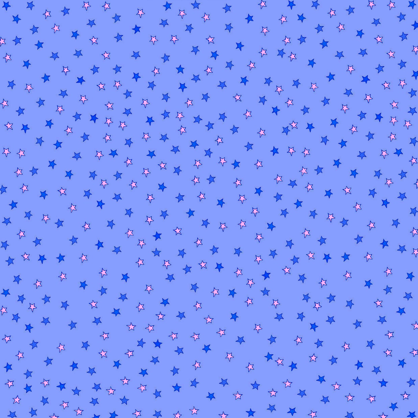 12X12 Tiny Blue Stars - Pink &  Blue Stars on Blue Background