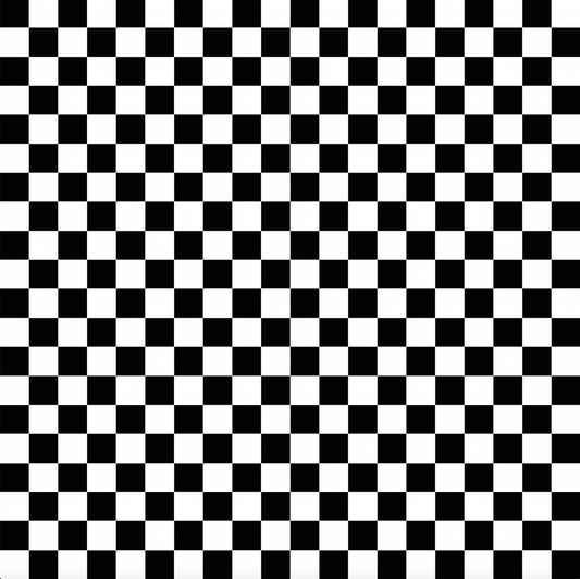 12X12 Black & White Checkered Background