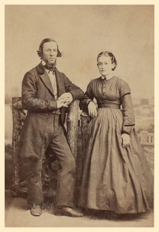 1800 Civil War Couple Vintage Old Photo