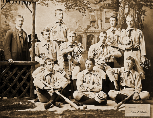 1886 Varsity Baseball Team Vintage Photo