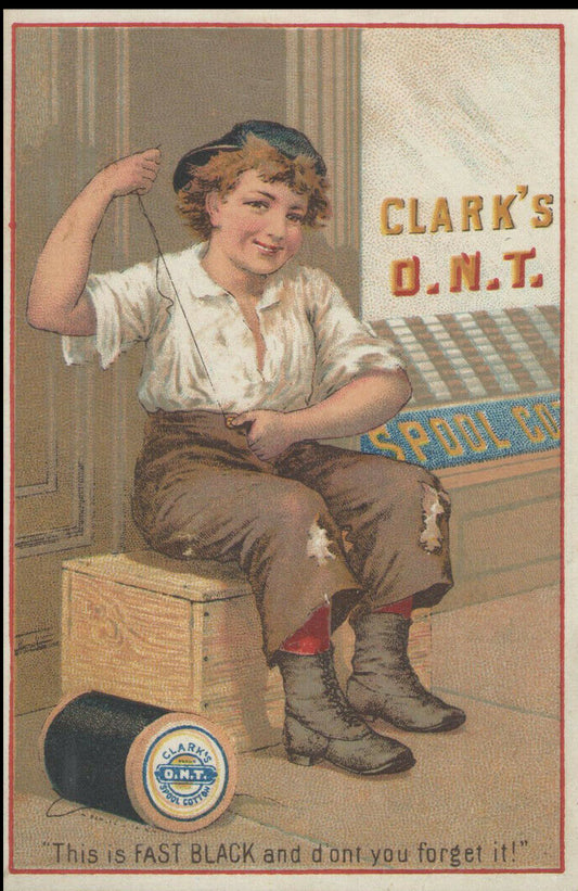 1887 Clarke's Sewing Thread Advetisement - Ephemera
