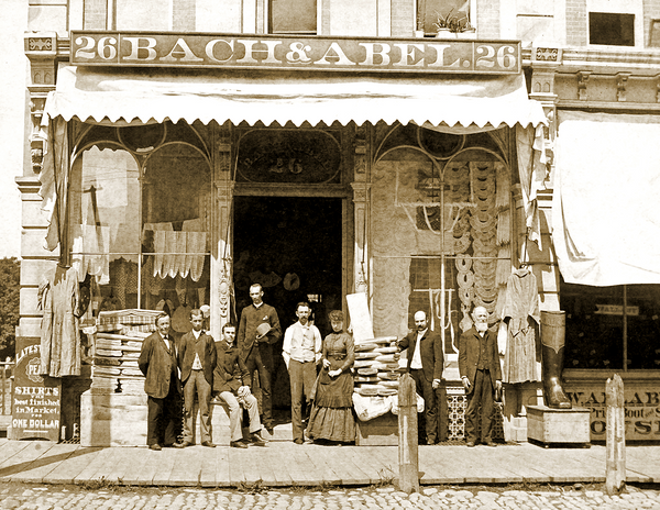 1888 Fabric Mercantile Shop Vintage Photo