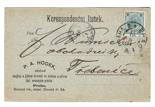 Antique 1901 European Handwritten Ephemera Postcard with beautiful stamp