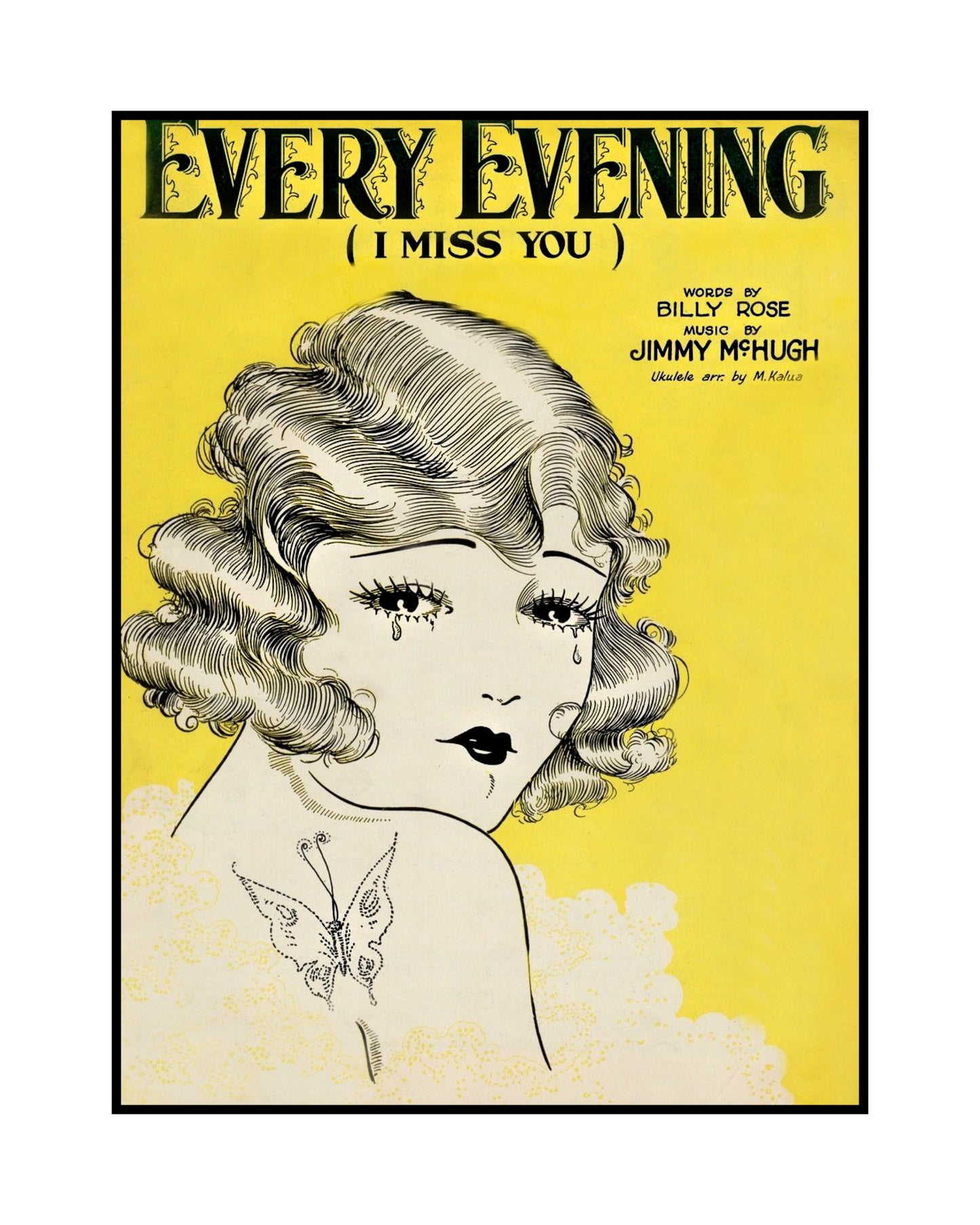 1920 Beautiful Print Ready To Frame - Every Evening I Miss You Broadway Poster