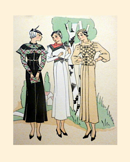 1930's Vintage Print  - Fashion Gals -8X10 Very Vogue