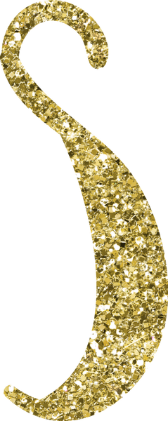 Art Deco Gold Glitter Alphabet Set