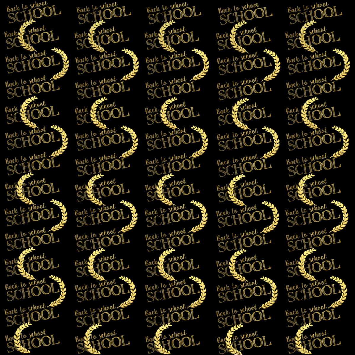 Back To School Background 12x12 Black & Gold #1