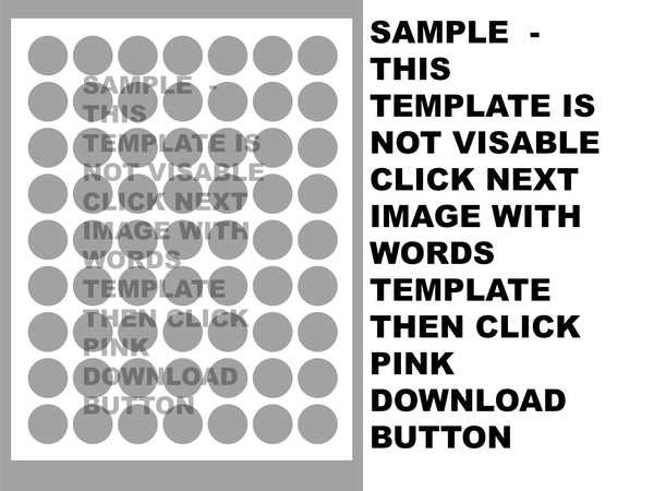 1 inch circles sheet  (jewelry Charms) Template- (SAMPLE - read directions its not visable)