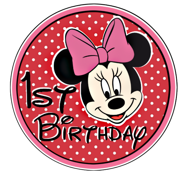 Minnie Mouse 1st Birthday milestone Tag