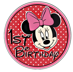 Minnie Mouse 1st Birthday milestone Tag