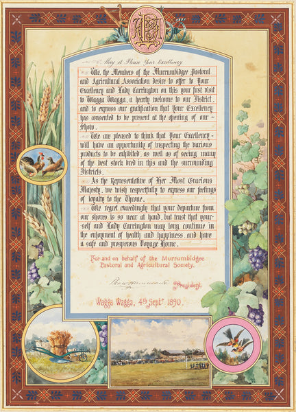 1890 Ephemera Royal Declaration Lord Carrington #2 Print