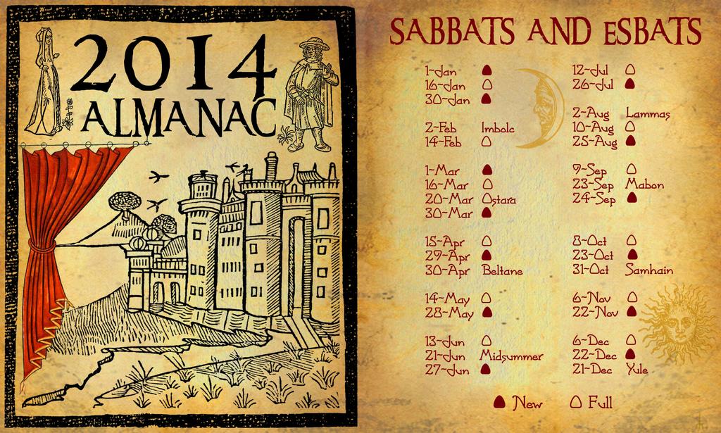 2014 Almanac Sabbats & Esbats - Mystical Ephemera
