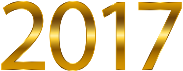 Gold Shiny 2017 Calendar Year
