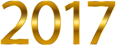 Gold Shiny 2017 Calendar Year