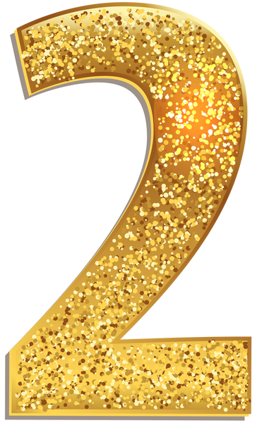 Gold Glitter Numbers Set