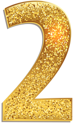 Gold Glitter Numbers Set