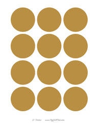 7  Shades of Gold DIY Collage Sheets Blank 2" Circle Backgrounds Bundle - 7 Separate Sheets