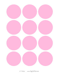 11 Shades of Pink DIY Collage Sheets Blank 2" Circle Backgrounds Bundle 11 Sheets