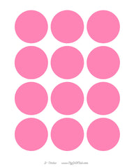 11 Shades of Pink DIY Collage Sheets Blank 2" Circle Backgrounds Bundle 11 Sheets