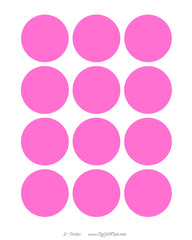 11 Shades of Pink DIY Collage Sheets Blank 2" Circle Backgrounds Bundle 11 Sheets