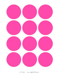 11 Shades of Pink DIY Collage Sheets Blank 2" Circle Backgrounds Bundle 11 Sheets