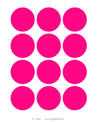 11 Shades of Pink DIY Collage Sheets Blank 2" Circle Backgrounds Bundle 11 Sheets