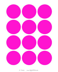 11 Shades of Pink DIY Collage Sheets Blank 2" Circle Backgrounds Bundle 11 Sheets