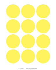 6 Shades of Yellow DIY Collage Sheets Blank 2" Circle Backgrounds Bundle - 7 Separate Sheets.