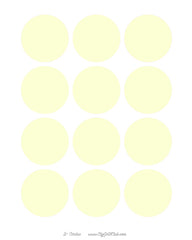 6 Shades of Yellow DIY Collage Sheets Blank 2" Circle Backgrounds Bundle - 7 Separate Sheets.