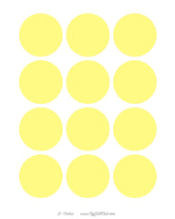 6 Shades of Yellow DIY Collage Sheets Blank 2" Circle Backgrounds Bundle - 7 Separate Sheets.