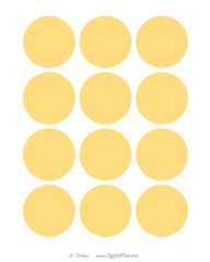 6 Shades of Yellow DIY Collage Sheets Blank 2" Circle Backgrounds Bundle - 7 Separate Sheets.