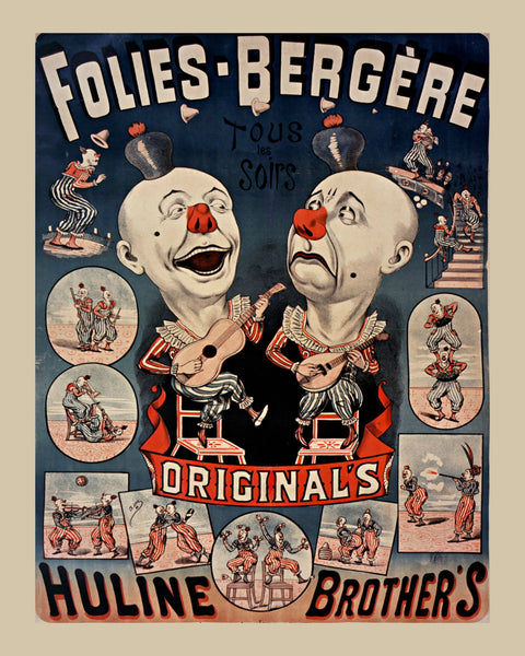 The Folies Bergère French Cabaret - The Huline  Clown Brothers - Print #7