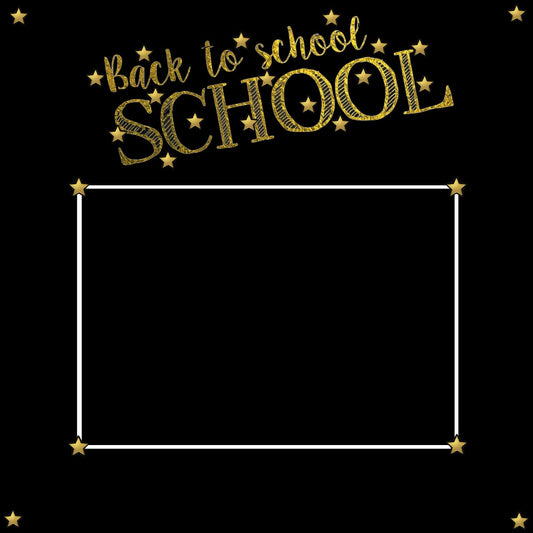 Back To School Gold Black 12x12 Scrapbook Page
