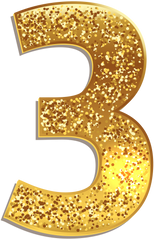 Gold Glitter Numbers Set