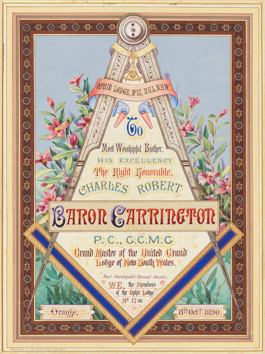 1890 Ephemera Royal Declaration Lord Carrington  #4 Print