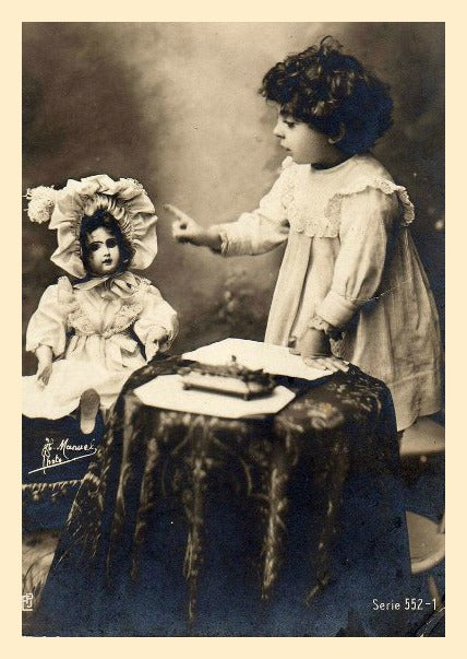 Antique Photo Girl & Doll #4 The Lesson