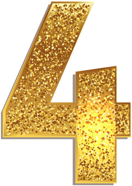 Gold Glitter Numbers Set