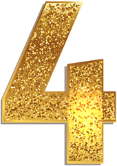 Gold Glitter Numbers Set