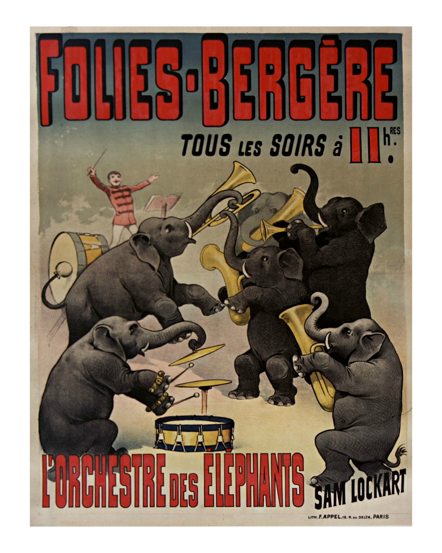 The Folies Bergère  French Cabaret Vintage Print #4