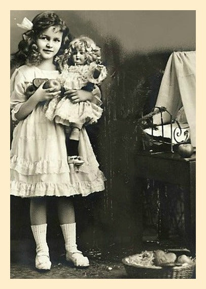 Antique Photo Girl & Doll #5 Best Friends