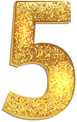 Gold Glitter Numbers Set