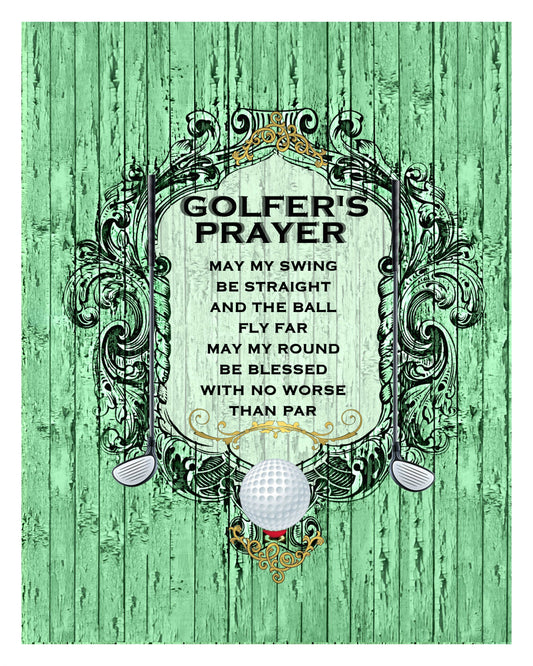 Golf 8x10 Sign - Golfer's Prayer