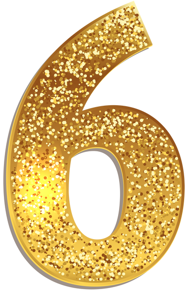 Gold Glitter Numbers Set