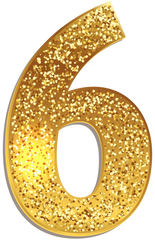 Gold Glitter Numbers Set